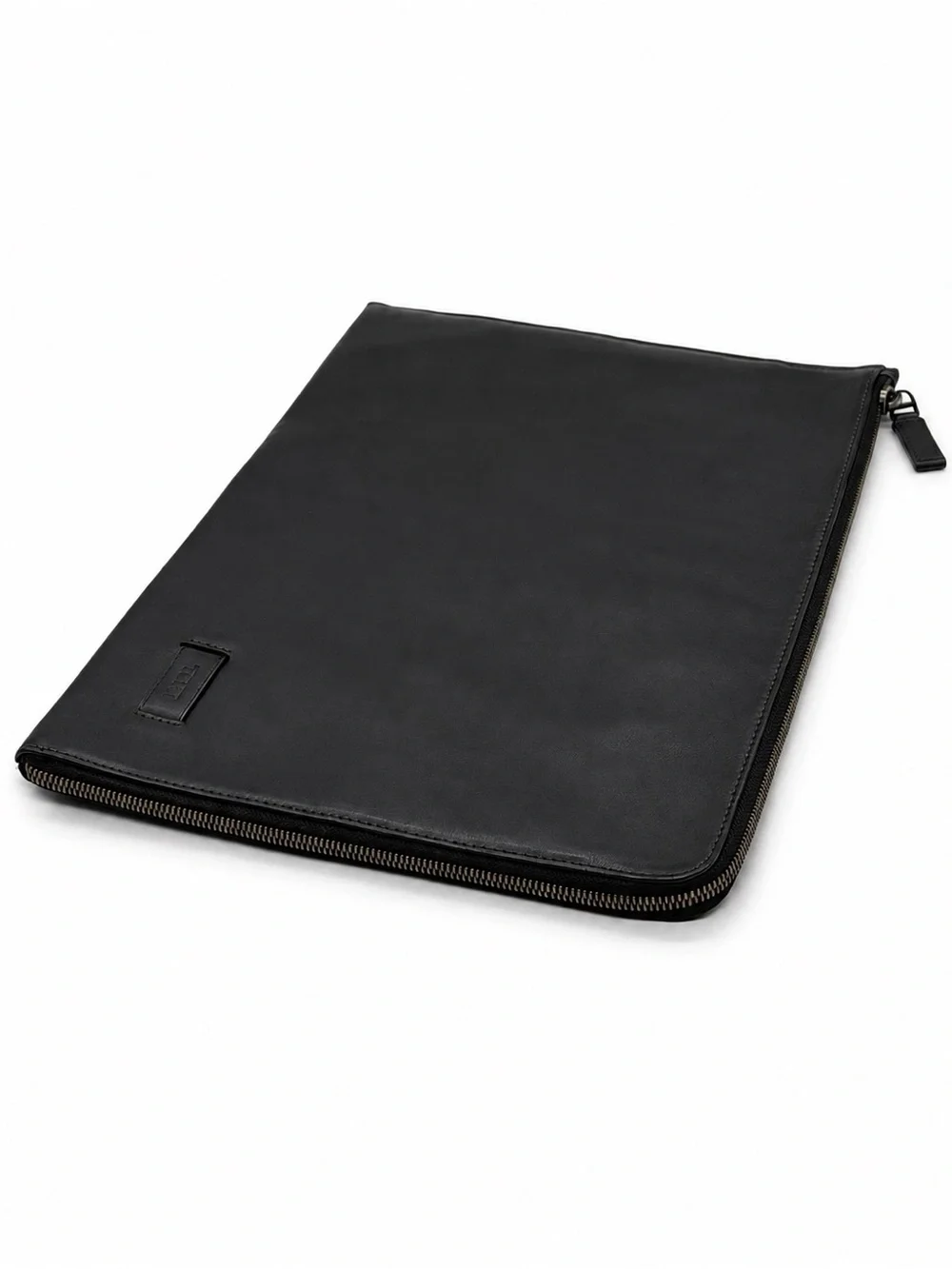 TUMI Black Leather L-Zip Portfolio Clutch Document Case